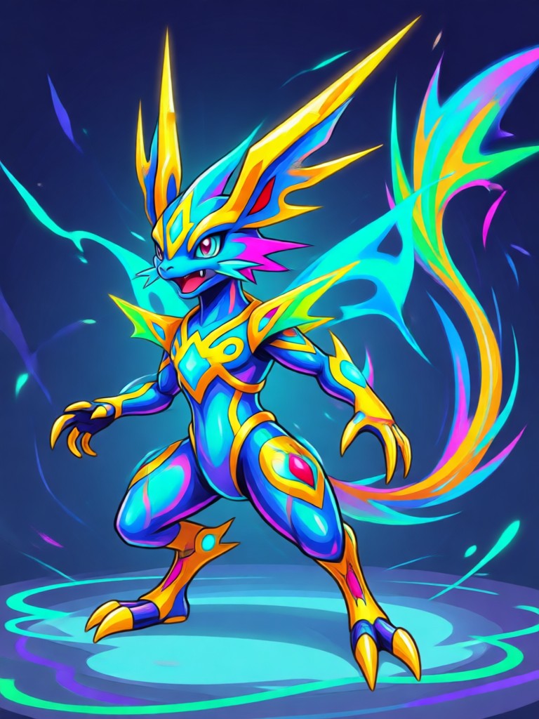 Diseño de Pokémon Cibernético Futurista