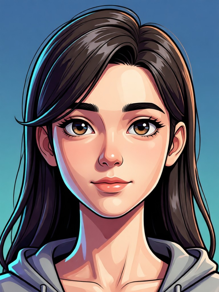 Cyberpunk 3D comic avatar created by AI