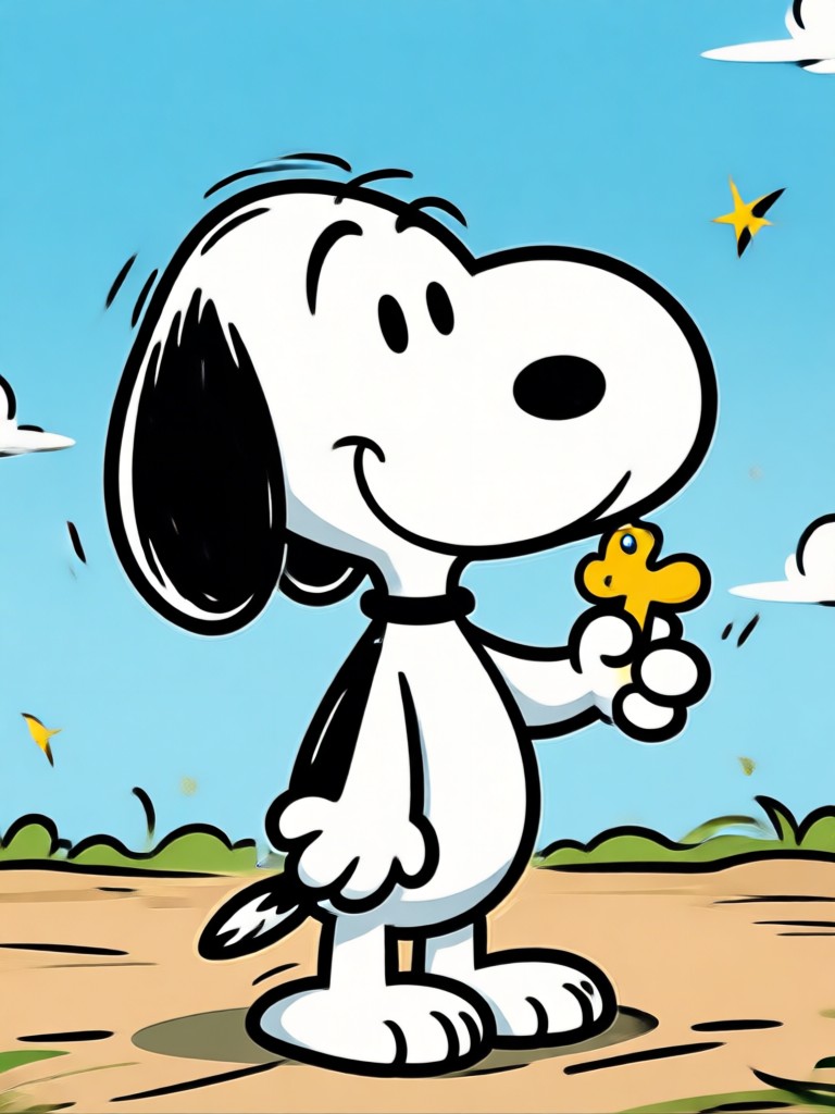 Exemplo de foto de perfil no estilo Snoopy