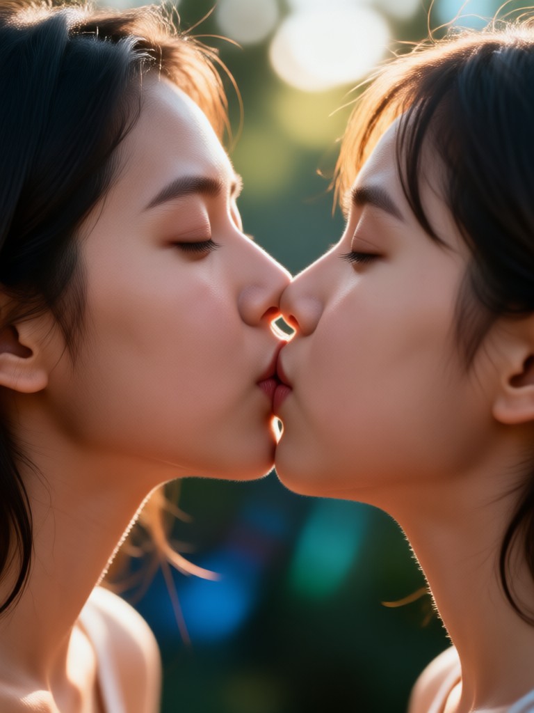 Animated Ghibli Style Kiss