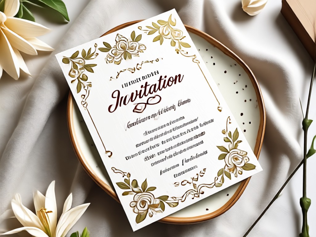AI generating invitation card from text description
