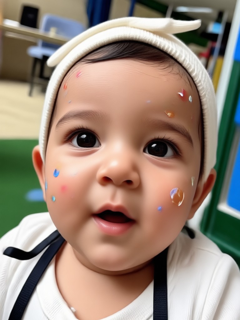 ai world cup baby effect image of newborn in soccer jersey