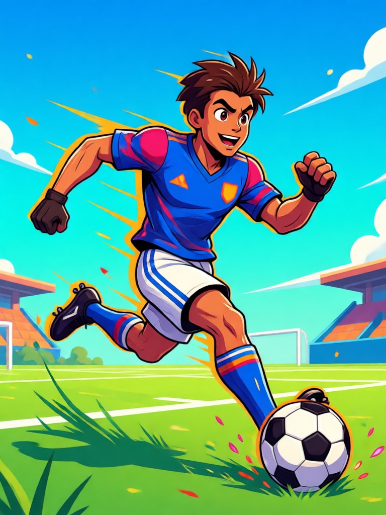 AI 축구 생성기 모바일 앱 인터페이스