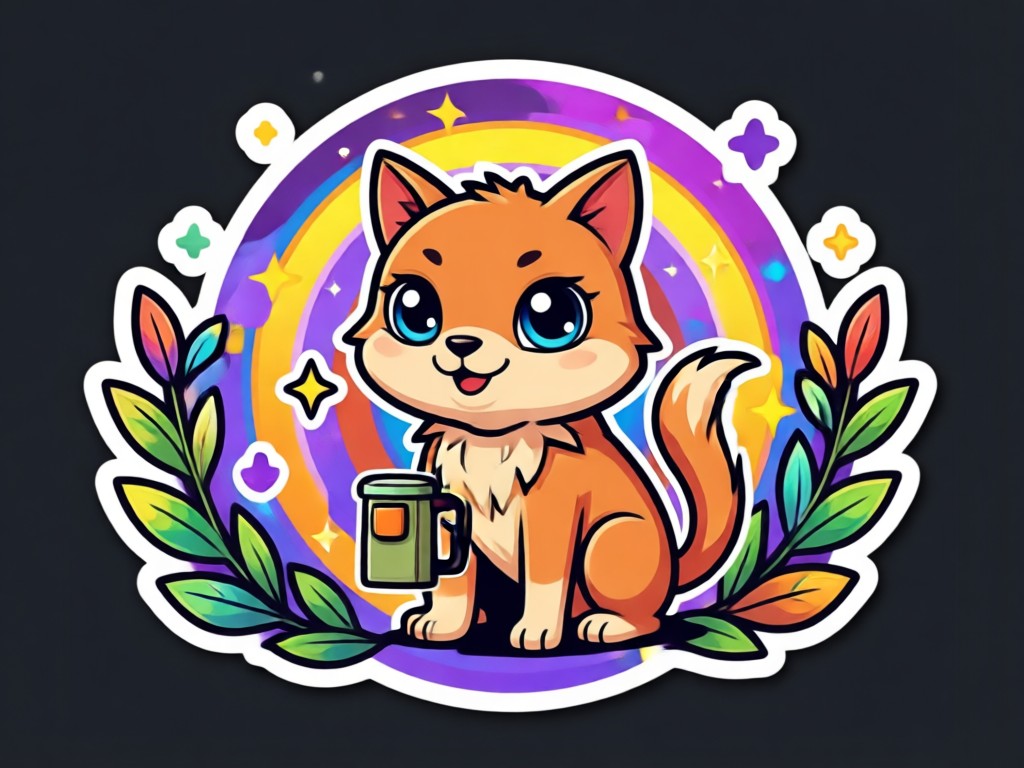 Animated sparkling sticker example