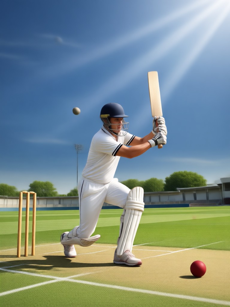 3D-Cartoon-Cricket-Stadionszene