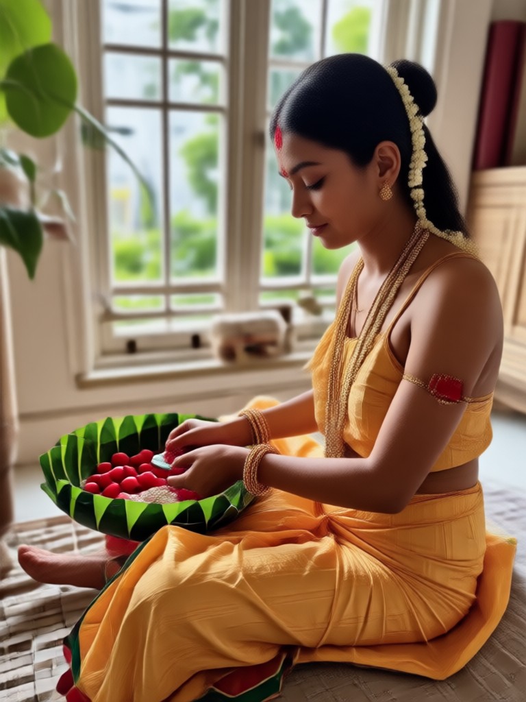 Onam sadya table photoshoot edit