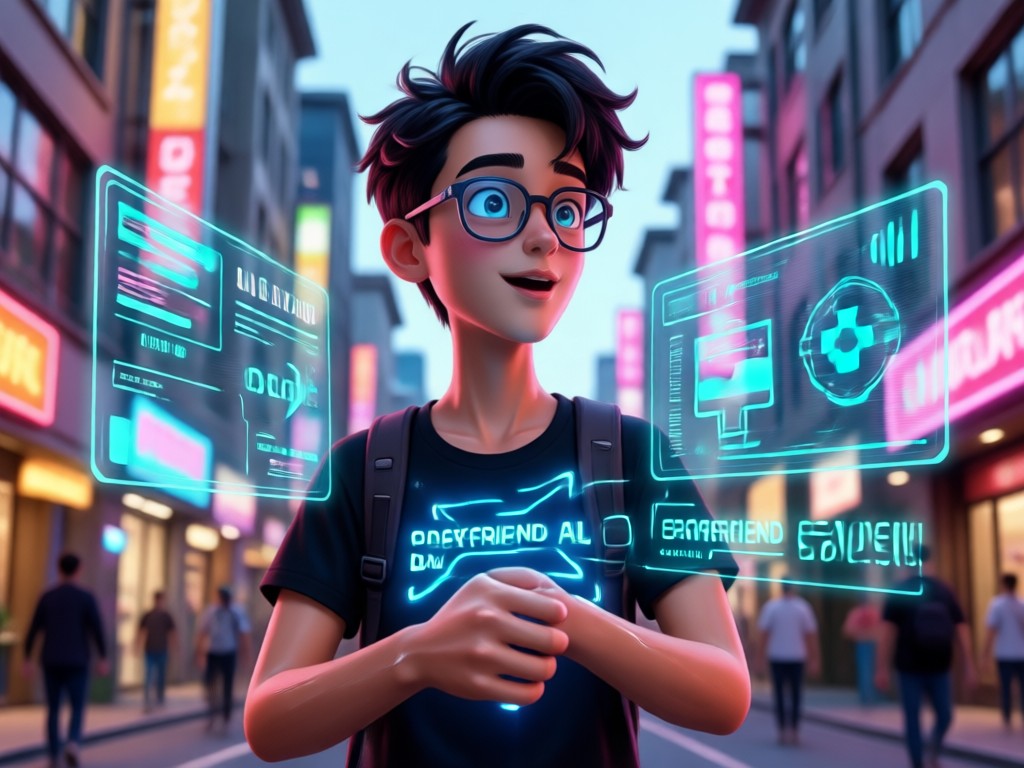 AI generated boyfriend in different scenarios