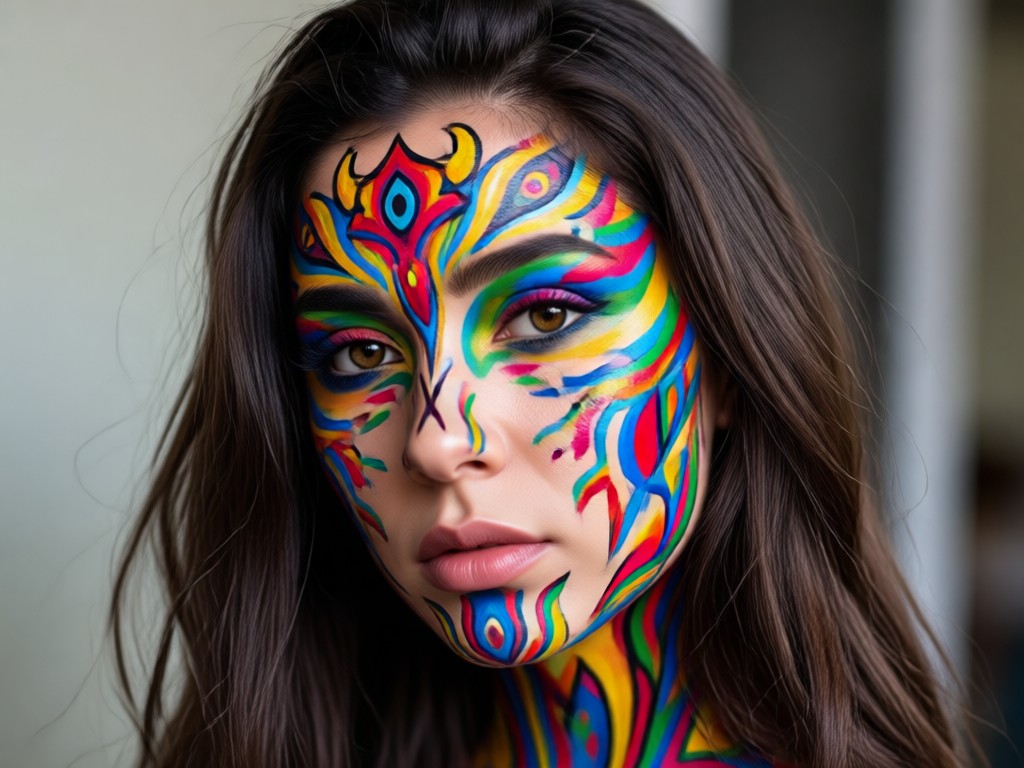 Body-Art-Style Template-Bibliothek für Mädchenfotos