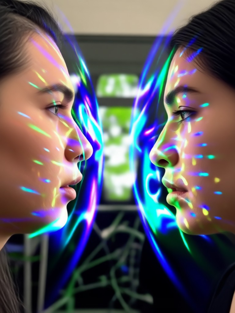 AI face swap with makeup effect