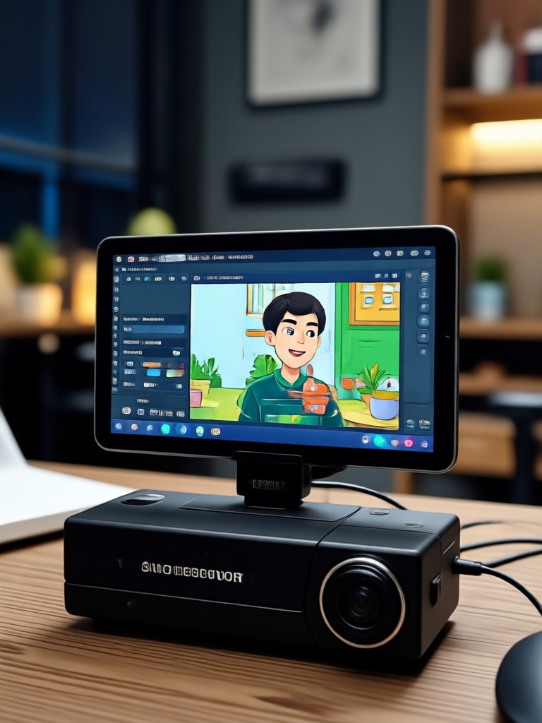Portrait video with anime style filter applied