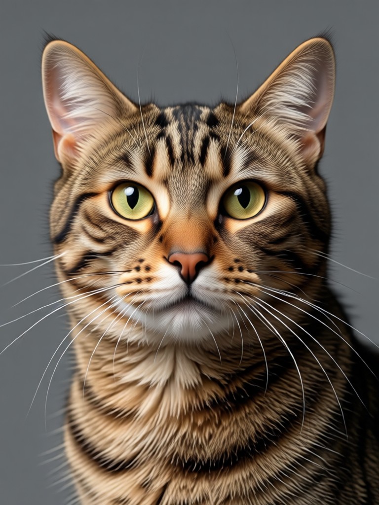 Orange tabby cat in anime style