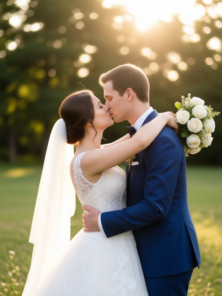 fun candid wedding kiss turned into video