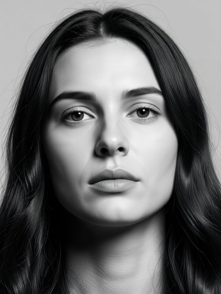 Artistic portrait with dramatic shadows