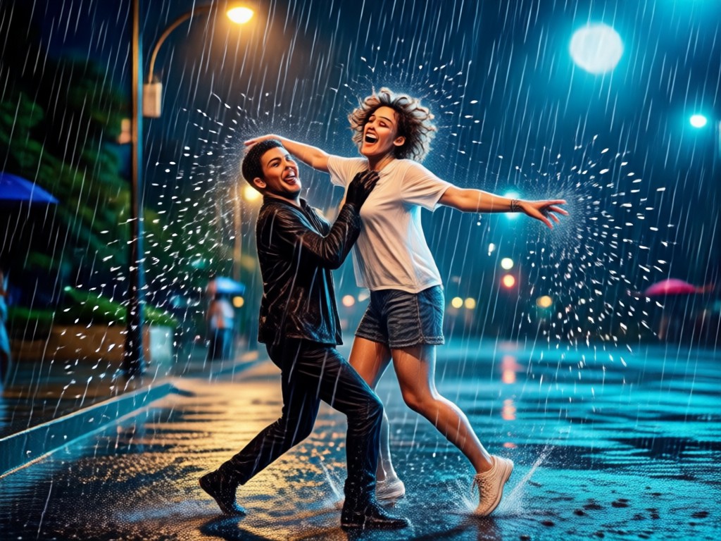 Cinematic lighting control for rain scenes