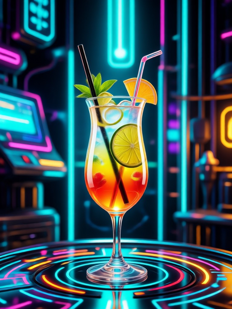 Azure Lagoon cocktail, bright blue and refreshing