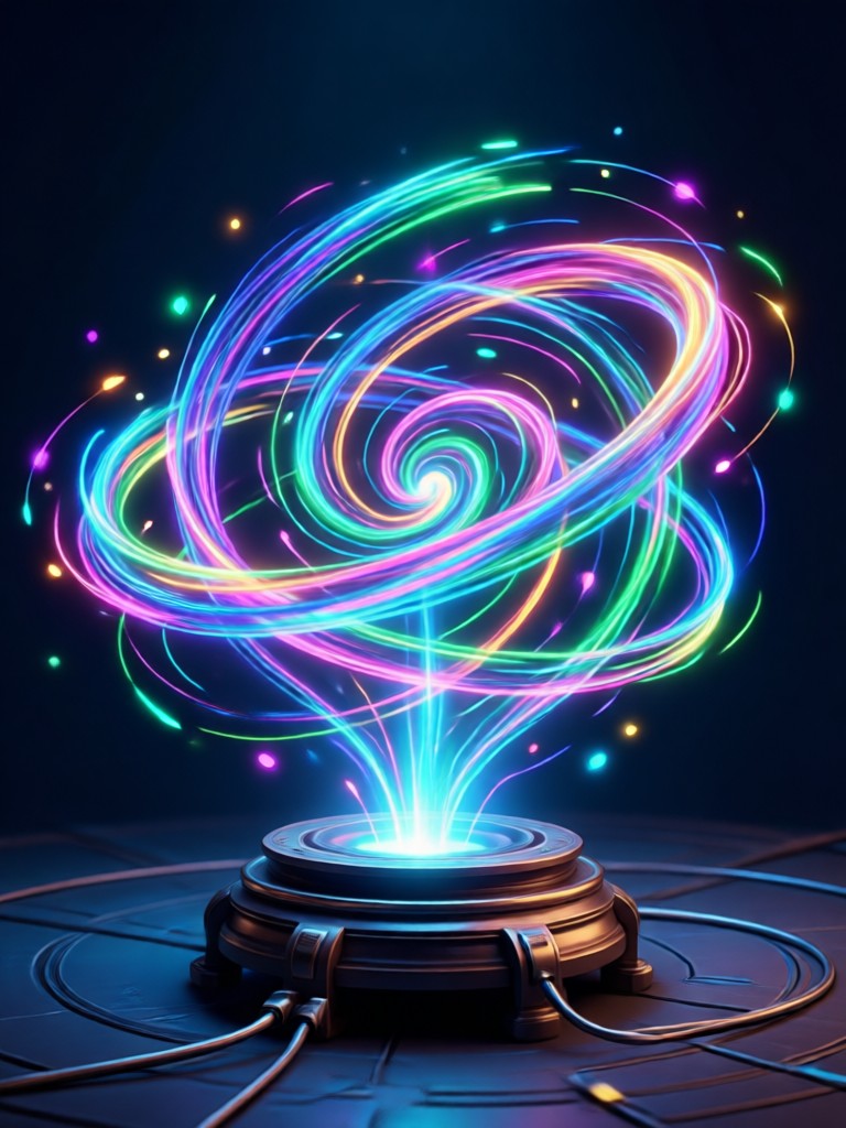 AI magical generator cyberpunk witch