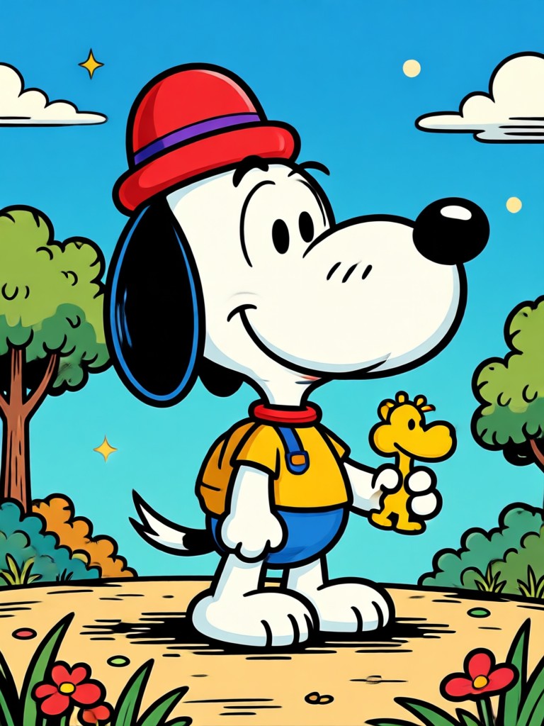 Phone showing Snoopy AI filter result
