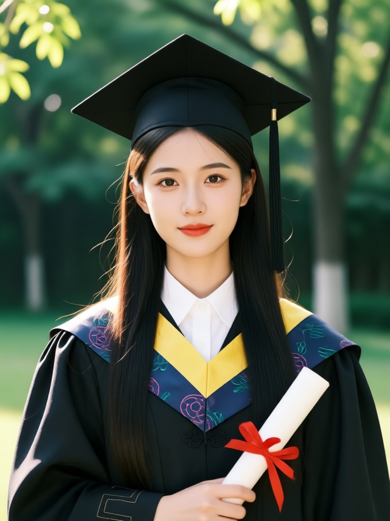 AI generated graduation photo with family