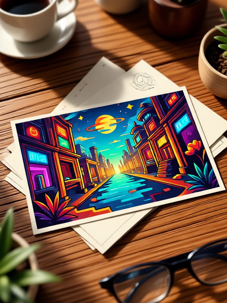 FunPack app interface for AI postcard generation