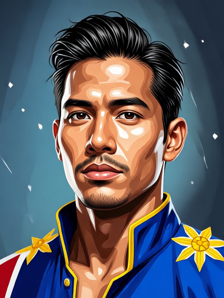 Young man as a warrior Lapu-Lapu AI portrait