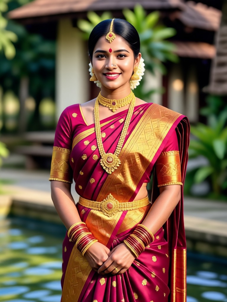 Professional photo turned into Kerala cultural attire