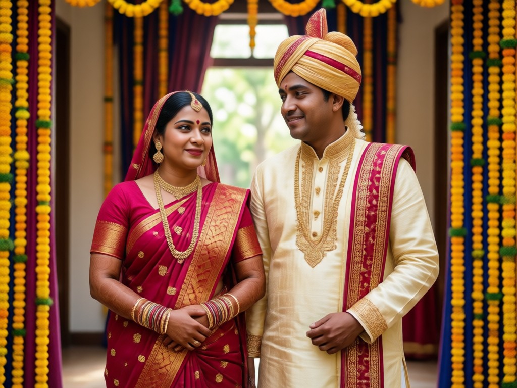AI generated traditional Gujarati family portrait