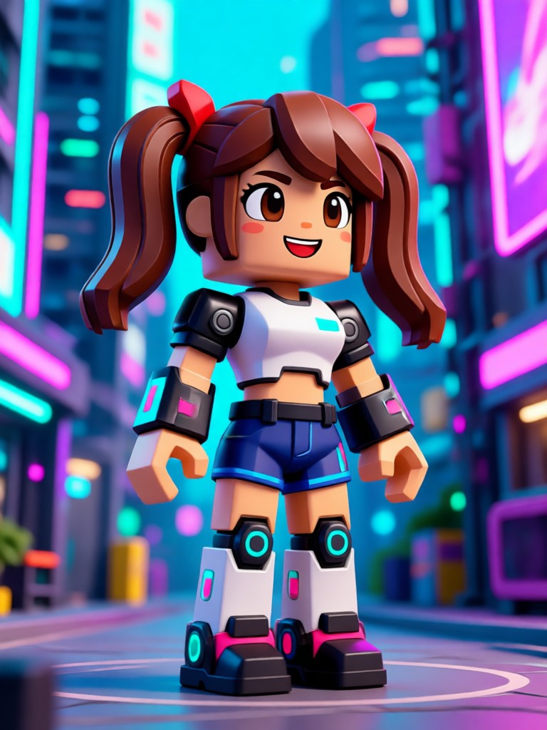 Detective noir style Roblox girl