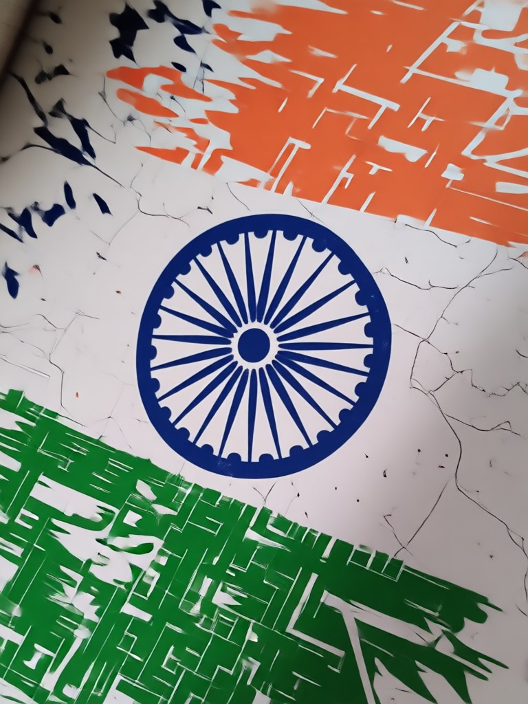 Animated video of sparkling Ashoka Chakra