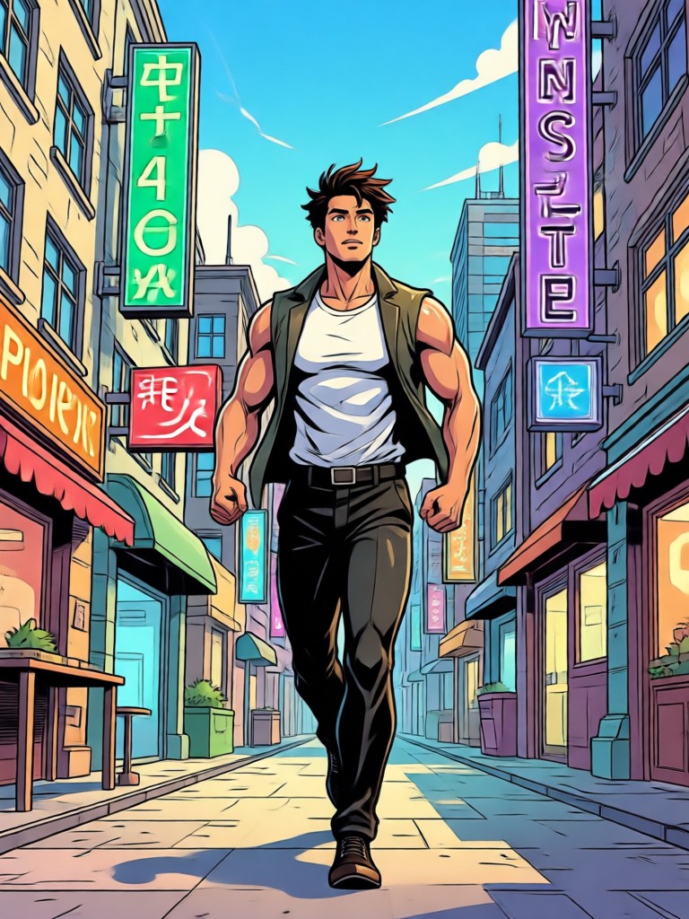 Superhelden-Comicbuch-Cover, erstellt mit KI