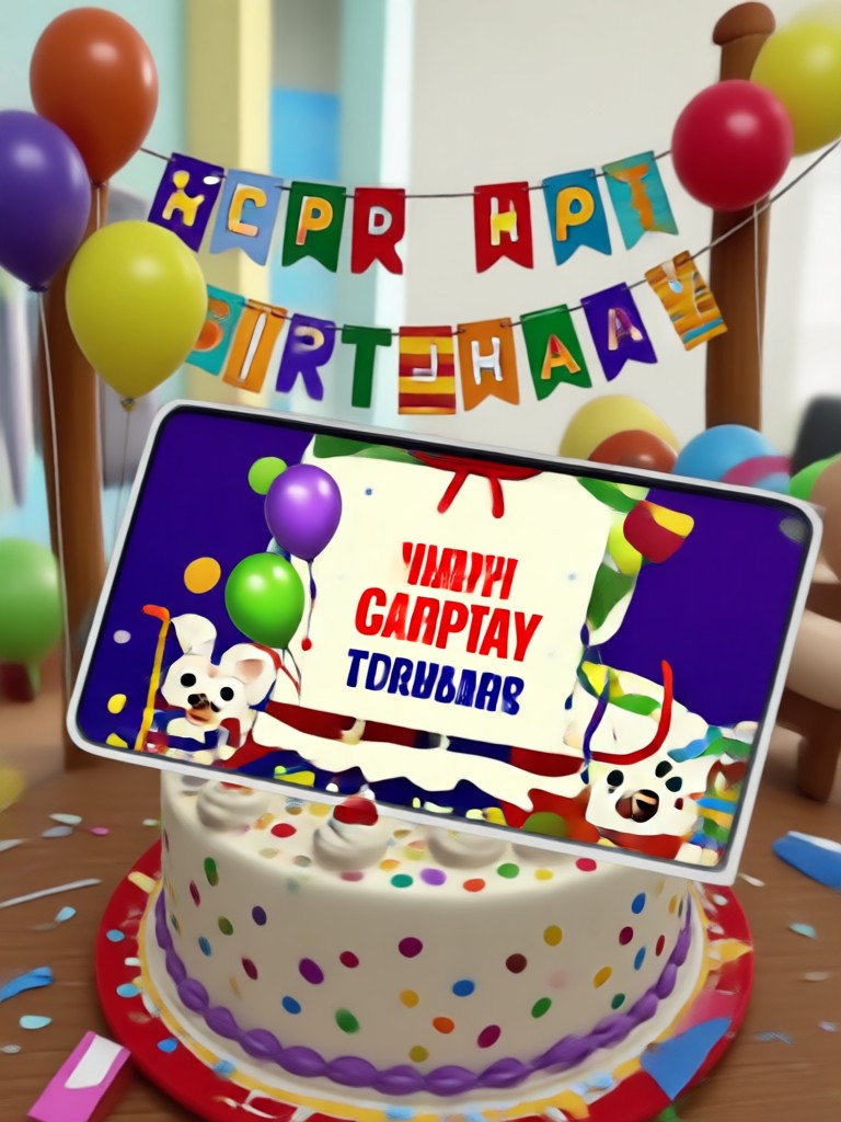Mobile app interface for birthday video creation