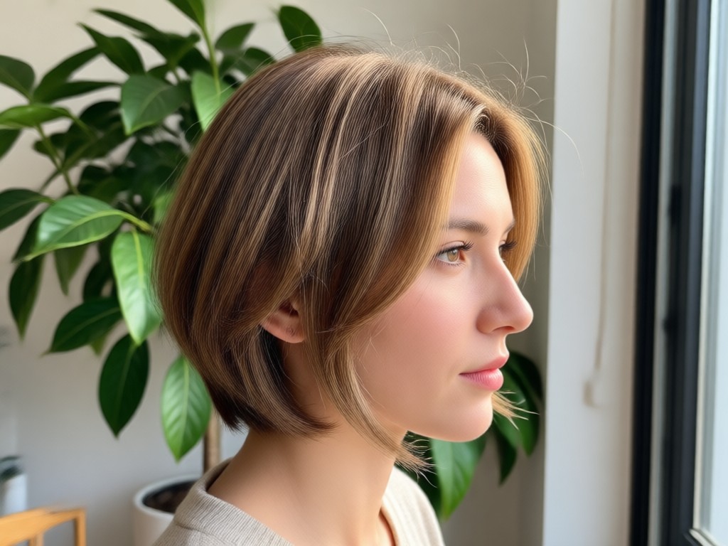 Genera un filtro de cabello corto con un toque