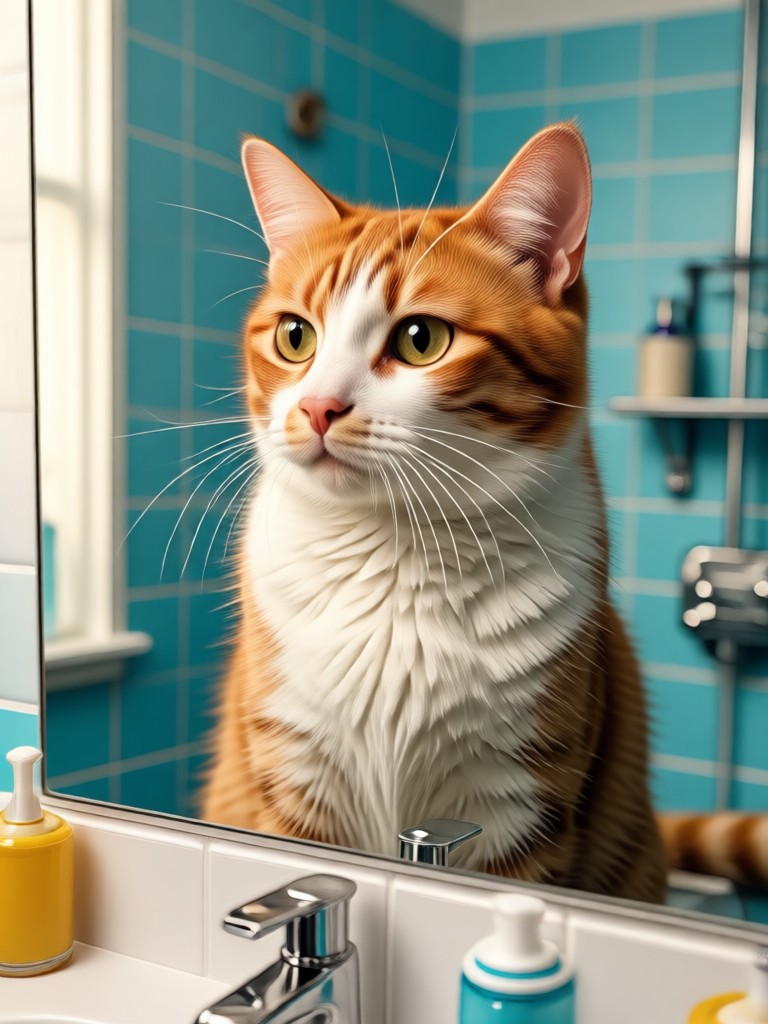 3D render of a guinea pig in a tiny sink