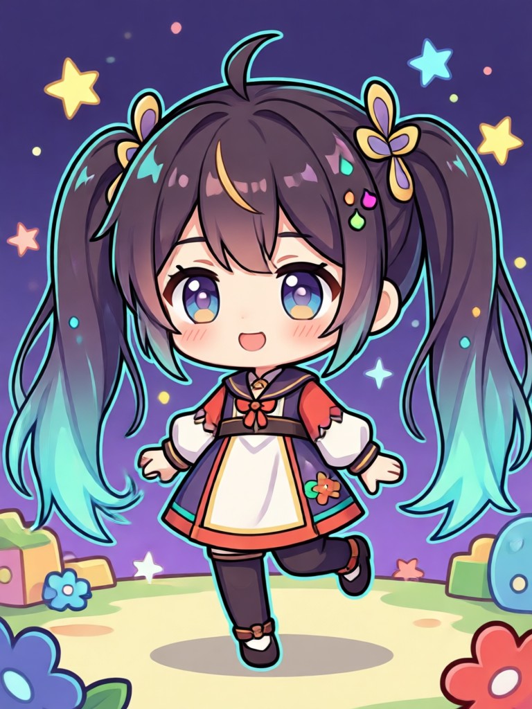 Avatar chibi de uniforme escolar de anime