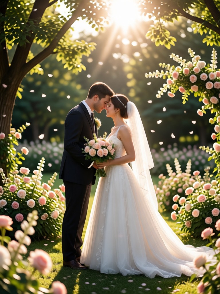 ロマンチック 森 結婚式 AI生成
