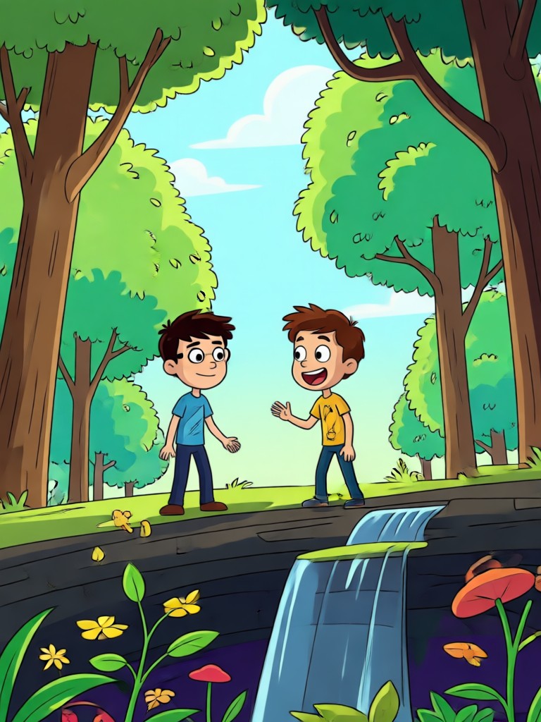 Baby video transformed to cute cartoon style