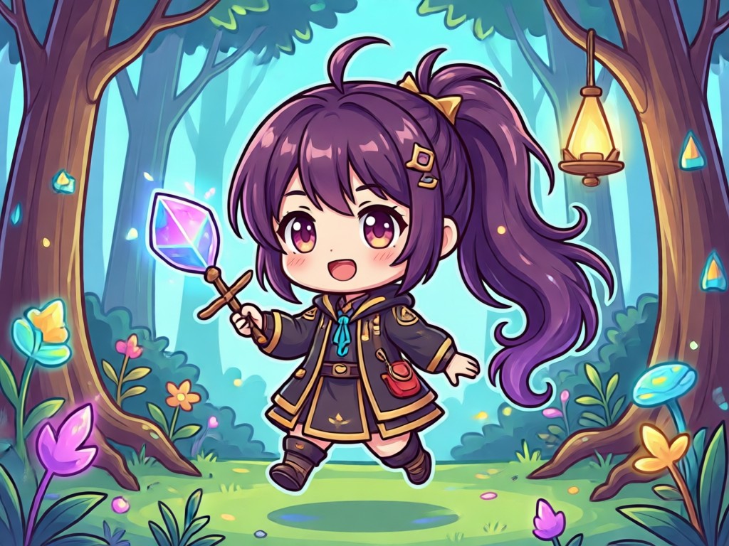 Processo de criação de chibi a partir de texto