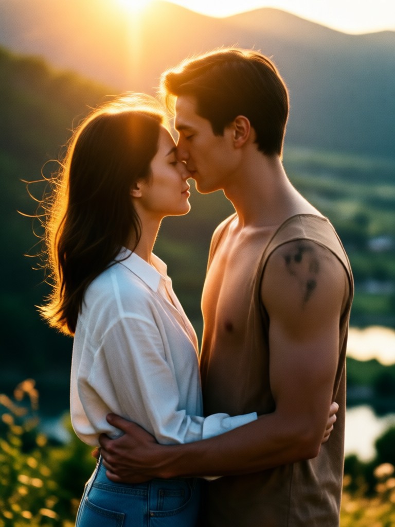 Marco de película romántico moderno con paleta de colores fríos