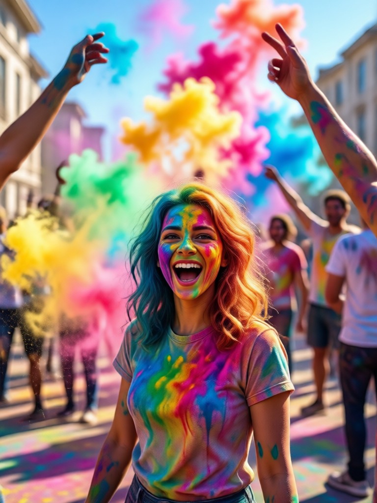 Animated Holi effect screenshot