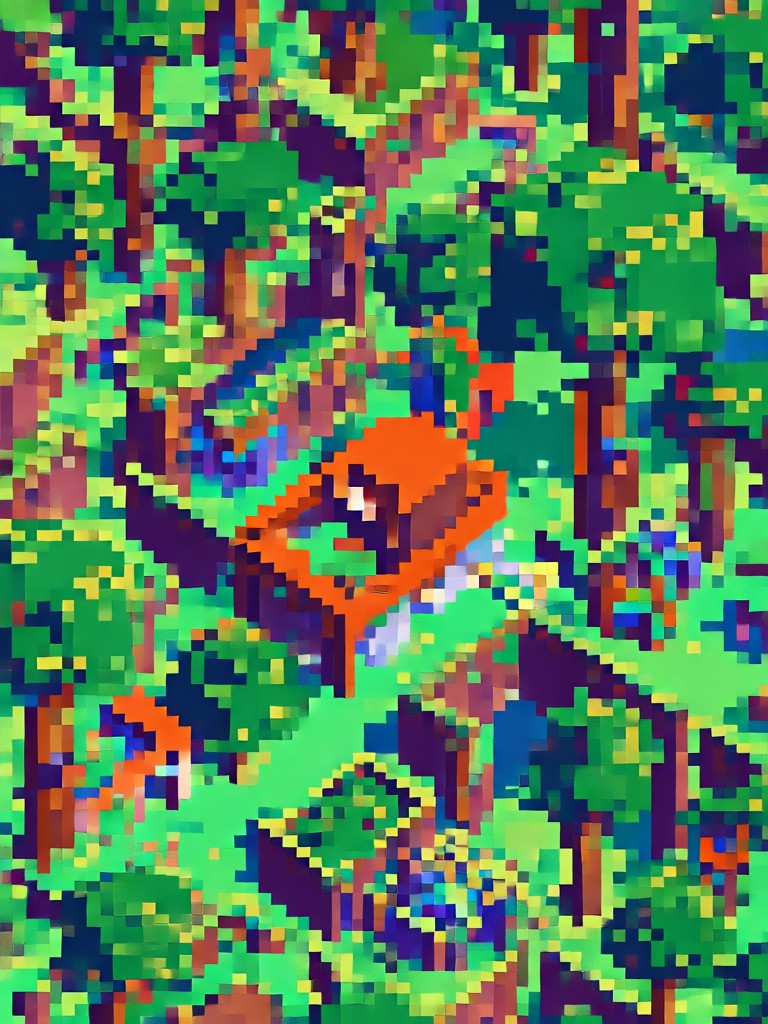 Modern isometric pixel art design