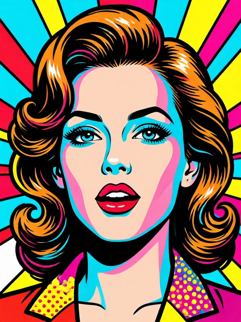 Abstract pop art generated from a text description