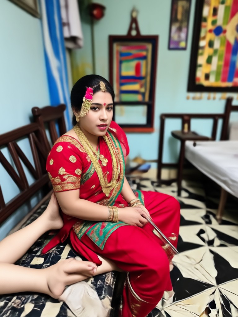 Editorial pose Indian style image