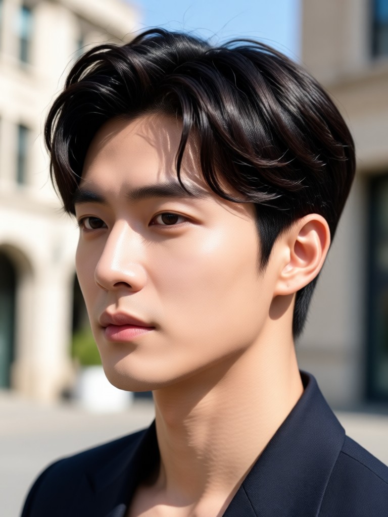 Hasil gaya rambut messy textured crop ala Korea