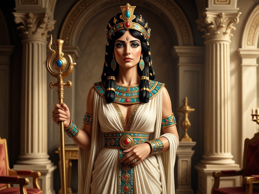 High-resolution AI Cleopatra filter result ready for social media sharing.