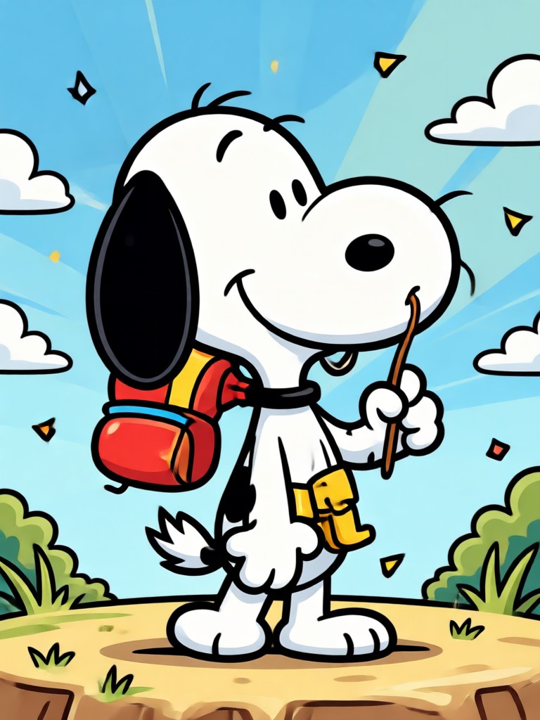 person transformed into smiling snoopy AI filter