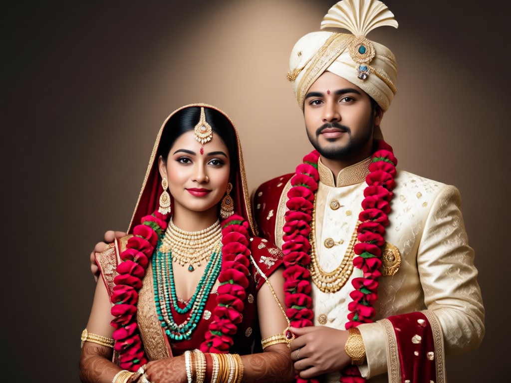 AI generated ornate Indian royal jewelry and accessories