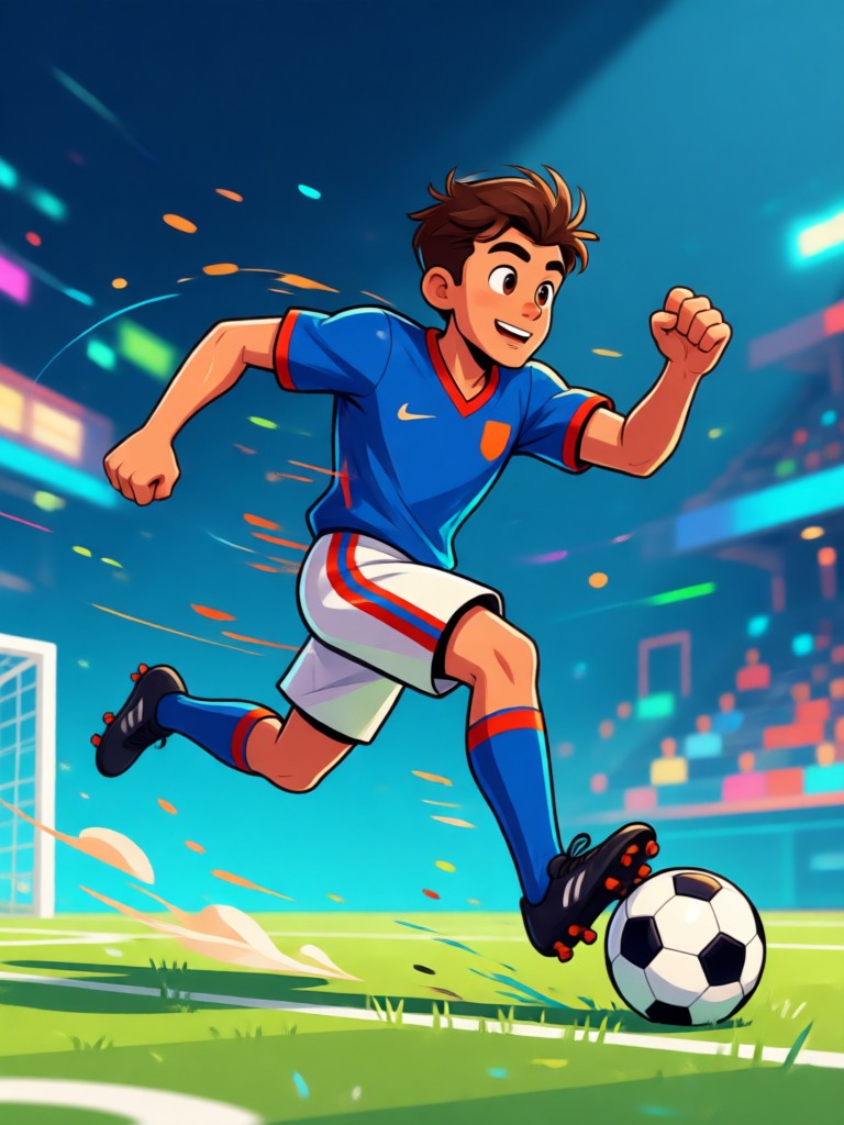 Anime-Stil-Fußballspieler