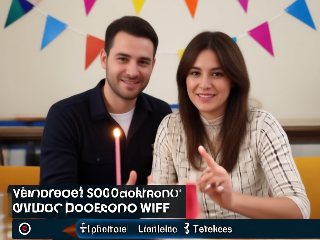 Wife happily watching a personalized AI birthday video