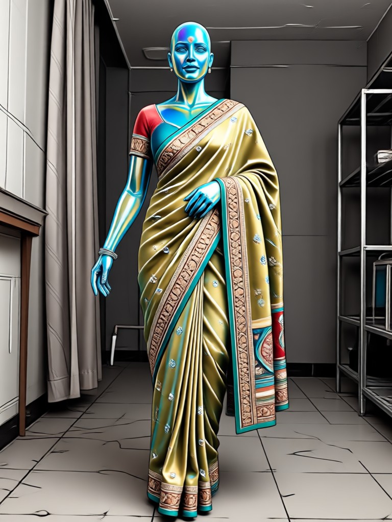 AI saree generator designer drape concept