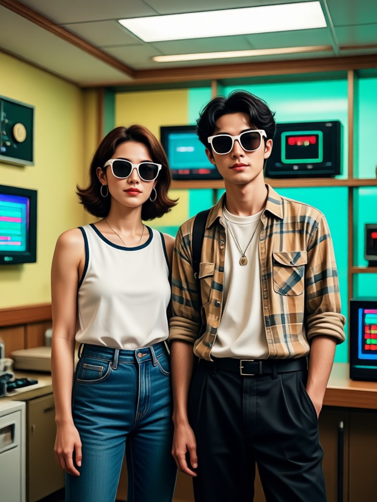 AI Retro Couple Photo on mobile app