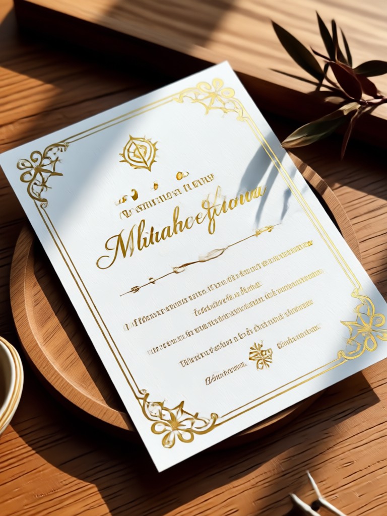 Luxurious black tie event invitation design